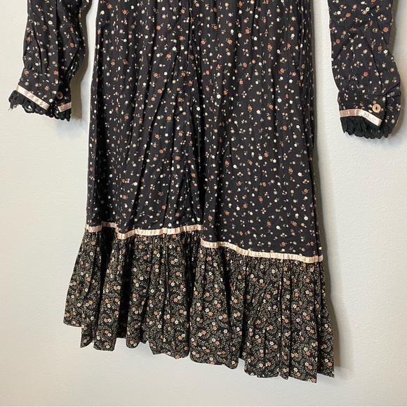 70s Gunne Sax by Jessica Cottage Core Western Dress 3 Vintage - Picture 8 of 11